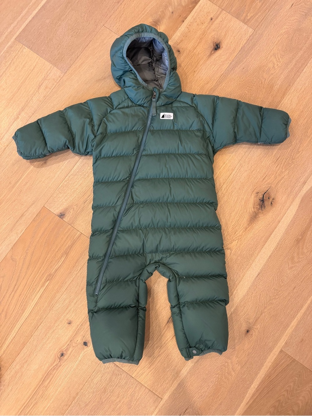 Baby Hooded MEC Bunting Puffer One-Piece Snowsuit - Forest Green